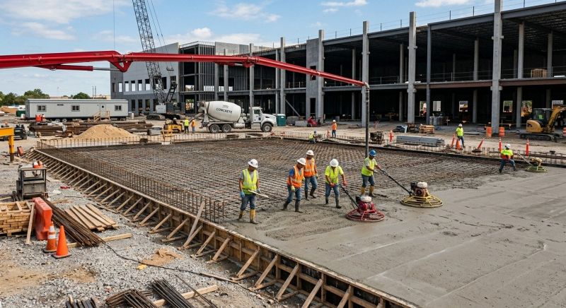 Commercial Slab Installation in Santa Rosa, CA