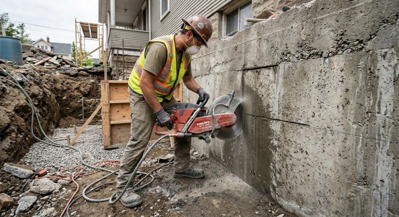 Foundation Wall Cutting in Corpus Christi, TX